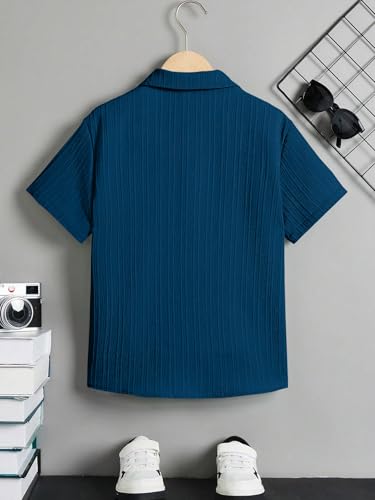 Image of TAGAS Toddler Boys' Striped Short Sleeve Casual Vacation Shirt ||Fancy Shirt || Party Shirt for Boys and Kids || Summer Shirt for Boys and Kids ||(BS-2033)