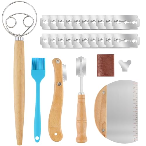 27er Set Bäckermesser, Broteinschneidemesser Bäckermesser Brotbackmesser Brot Backen Zubehör Klinge Brot Einschneiden,Klinge zum Brot Einschneiden, Brotbackzubehör Messer für Teig Schneiden