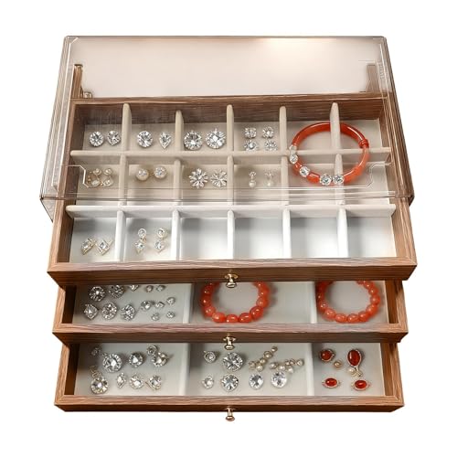 Generico Kit joyero - Kit elegante joyero | Cómodo para pulsera de madera multicapa para pulsera, caja para colgantes para mujer, madre, niña, casa, armario, To