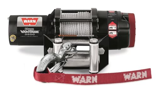 Warn ProVantage 3500 Winch - 3500 lb. Capacity, 50' of 3/16' Wire Rope, Roller Fairlead, Wired...