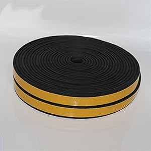 Wnuanjun 1 st 5 m 5mm X 15mm Zelfklevende Rubber Schuim Spons Kast Deur Venster Seal Strip Crashproof Weatherstrip…