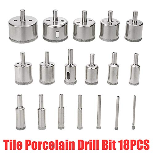 Juego de Brocas Diamante para Vidrio y Mármol 18 Pzas 4-50mm miniatura 2