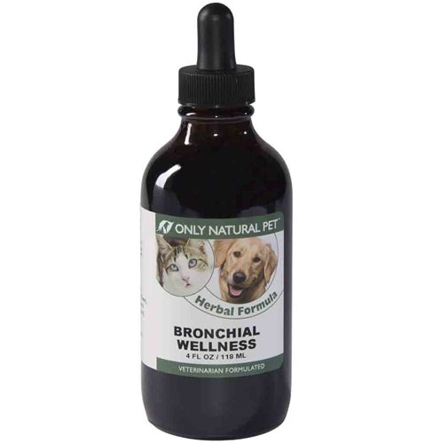Only Natural Pet Bronchial Wellness Herbal Liquid Formula - Immune Support for Dogs & Cats 4 Fl Oz Dropper Bottle