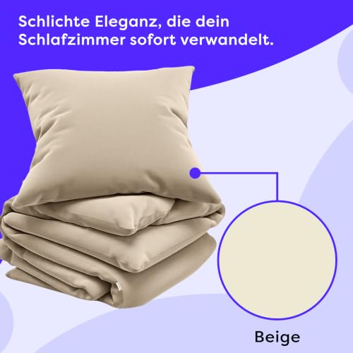 Wolkenfeld Mikrofaser Bettwäsche 135x200 cm – Kuschelig Weich, Bügelfrei & Doppelt Gebürstet – Oeko-TEX Bettwäsche-Sets… – Ansicht 2