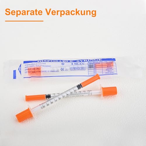 20 Stück 1mL Plastiktube,30G Mehrzweck-Messwerkzeuge(13mm) Einzeln Versiegelte Packung