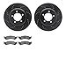 Dynamic Friction Company Front Brake Rotors-Drilled and Slotted-Black with 5000 Advanced Brake Pads 8502-54184