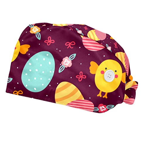 Casquette de travail imprimé Pâques pour hommes et femmes lot de 2