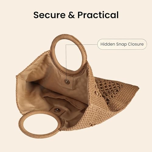 Bolso Tote de Crochet Eiyye para Mujer con Asa Redonda miniatura 6