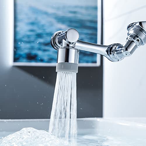 XUNATA Cabezal Rociador de Grifo de Cocina Giratorio de 1080 °, Extensor de Grifo de Fregadero de Doble Función, Accesorio de Baño Adaptador de Aireador de Grifos Universales Cover