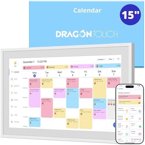 Dragon Touch 15.6" Digital Calendar Chore Chart – 1080P Full HD I...