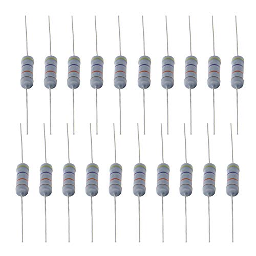 Fielect 20Pcs 47K ohm Resistor 3W 5% Metal Oxide Film Resistors Axial Lead Flame Proof for DIY Electronic Projects and Experiments Tolerance