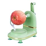 ♜Eficiente y ahorra mano de obra: Equipado con una hoja de acero inoxidable ajustable y un mango ergonómico para un esfuerzo mínimo al pelar, este pelador de manzanas es más delgado que los peladores motorizados que pueden perder una tonelada de fruta.