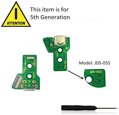 New world® PS4 Controller Charging Port 12 Pin USB Charging Socket Board For JDS 055/050 Circuit Board for PS4 Controller with ribbion cable free-image-47