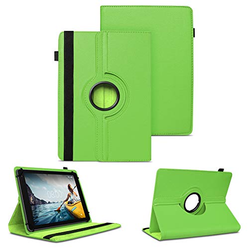 NAUC Tablet Hülle kompatibel für Medion Lifetab E10430 E10604 E10412 E10511 E10513 E10501 Tasche Schutztasche Hülle 360° Drehbar, Farben:Grün