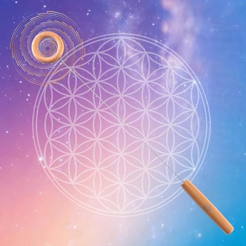 Tensor Einhandrute Tensor Biotensor mit Blume des Lebens inklusive Anleitung Sensibler Wünschelrute Radiästhesie für Energie-Test Energie Wahrnehmung Entscheidungsfindung & spirituelle Praxis