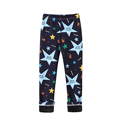Toddler Girls Fleece Lined Leggings Sweet Warm Pants Baby Tights Print Trousers Clothes