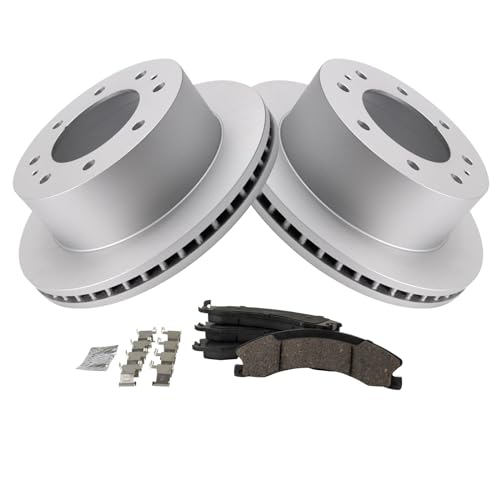 Image of TRQ Rear Brake Pad & Rotor Kit Compatible with 2011-2019 Chevrolet Suburban 3500 HD 2011-2019 GMC