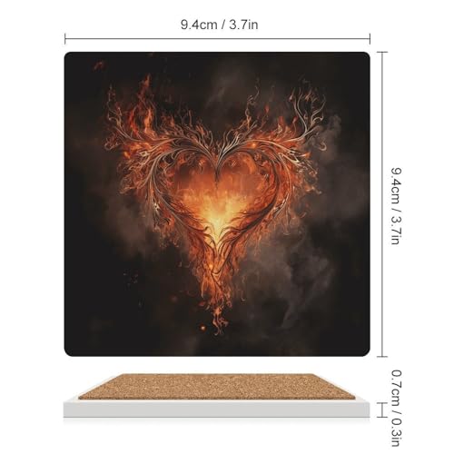 Dessous de verre A Heart on Fire pour table basse et apéritifs