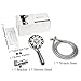 Handheld Shower Head, 6 Spray Setting High Pressure Shower Head with Brass Swivel Ball Bracket and Extra Long Stainless Steel Hose, Chrome, 5