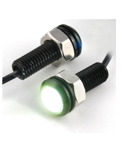 2x Custom Black Anodized Aluminum 6500K Xenon White 4.5W SMD LED Eagle Eye Lamps Back Up Backup Reverse Parking Light For Car Van SUV Coupe Sedan
