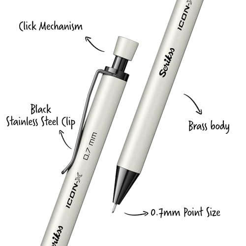 Image of Scrikss 0.7mm Mechanical Pencil | White | Icon-x