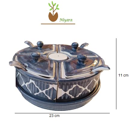 Image of Niyara Multipurpose Storage Ceramic Pickle set Jars & with Lid & tray & spoon & Salt Dispenser (Set of 5, 300 ML) (Grey)