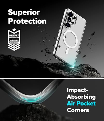 Image of Ringke Fusion for Samsung Galaxy S26 Ultra Case Back Cover [Compatible with MagSafe] [Anti-Fingerprint Velvet Coating] Slim Translucent Shockproof Bumper Protective - Magnetic Matte Clear