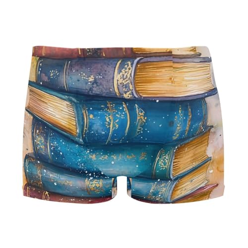 Color Books Mens Swim Trunk Swimwear Bathing Suit Swim Brief Square Leg Board Short S S0406633