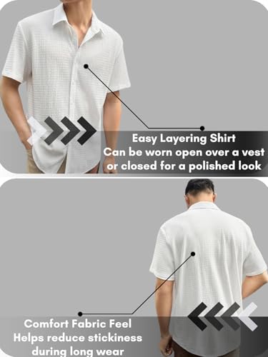 Image of Leriya Fashion Full Shirt for Man | Unique Shirts for Men Stylish |Casual White Shirt's for Mans |Polycotton Button Down Shirt for Mens (Available in Plus Size)