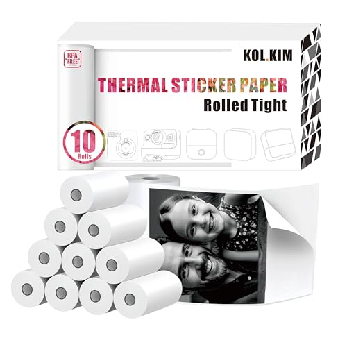 Papier autocollant thermique blanc haute adhérence compatible M02S T02