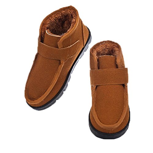 Chaussures chaudes homme en daim avec intérieur fourrure