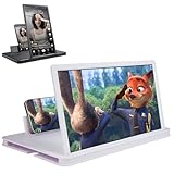 KUVPIUS 14Inch Phone Screen Magnifier, 3D HD Phone Magnifier, Anti-Glare 2-3X...