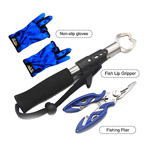 Kit de alicate de pesca, Romacci Alicate de pesca Luvas de fixação de lábios de peixe Alicate de pes