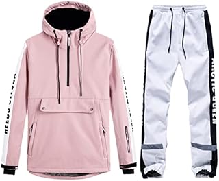 SUNRISE LIGHTING Couples Ski Suit Women's Ski Jackets And Pants Set Two Pieces Print Waterproof Snow Suits Men Winter Snowsuit 5 S