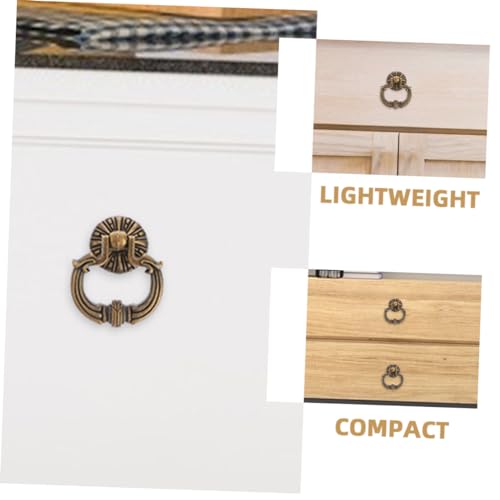 4 Tiradores de cobre resistentes y ligeros estilo antiguo para muebles 5