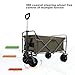 Wahome-Smart Portable Outdoor Garden Utility Wagon for Family Adventures, Durable & Foldable, for Beach and Camping, Army Green