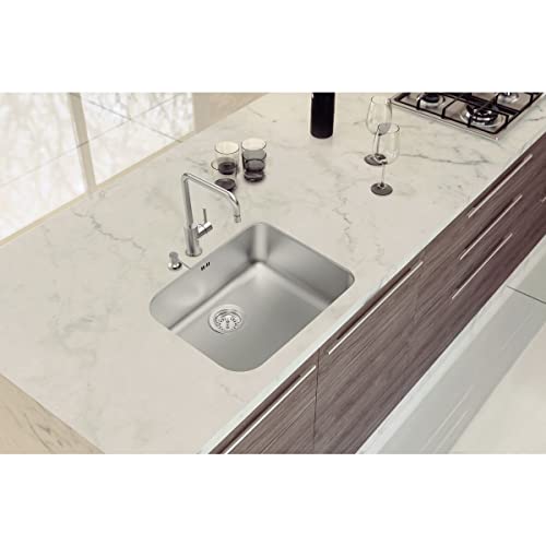 Cuba de Embutir Tramontina 50 x 40 cm Dora 50 BL em Aço Inox Acetinado com Válvula e Escape