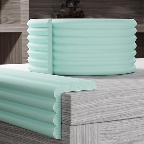 Narożnik meblowy narożnik narożny lub krawędź z pianki w kształcie litery W, samoprzylepny, wielokolorowy, 1/2/5/10 szt. (Light Green, One Size)