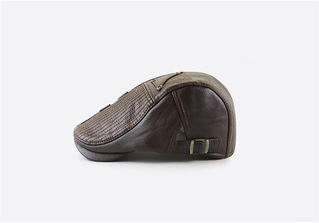 Dark Coffee Duck Tongue Cap Middle-Aged and Elderly Hat Padded Outdoor Leisure Forward Beret