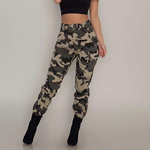 MMQQ Pantaloni da donna neri da donna military