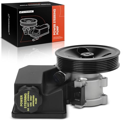 A-Premium Power Steering Pump, with Reservoir & Pulley, Compatible with Jeep WJ Series Grand Cherokee 2001-2004 4.7L & Dodge Ram 1500 2004-2006 8.3L, Viper 2003-2006 8.3L