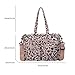 Corduroy Leopard Print Shoulder Bag Fashion Crossbody Bag with Multiple Pockets Underarm Bag for Women Work Shopping Travel Daily