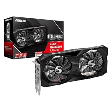 Placa de Vídeo ASRock Radeon RX 6600 Challenger D, 8GB, GDDR6, 128-Bit, Preto