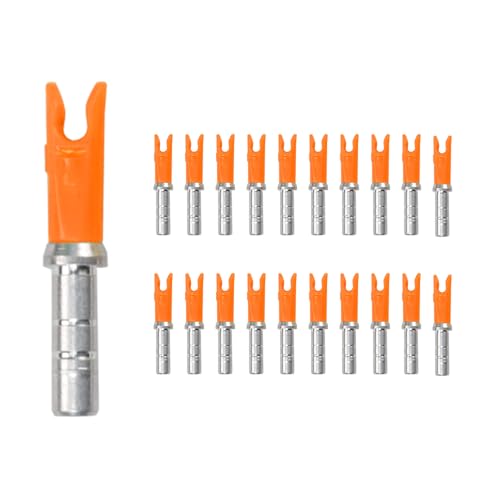 20PCS Archery Arrow Nocks ID 4.2mm/.165" Aluminium Insert Arrow Nock Tail for DIY Hunting Shooting Arrows