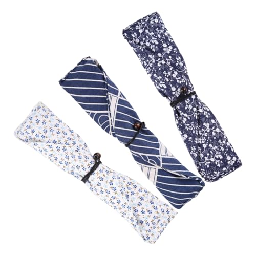 OSOLADY 3個 和風箸収納ポーチ点 軽量ポータブル食器バッグ トラベル用カトラリー収納袋 ピクニック 宴会対応 巾着式開閉で取り出し簡単