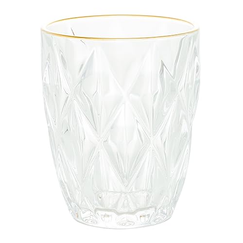 Copo de Vidro com Fio de Ouro Diamond 270ml - Lyor