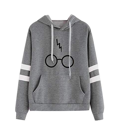 Camisetas Manga Larga Varsity Gafas de Harry Potter Encapuchado Camisa de Entrenamiento...