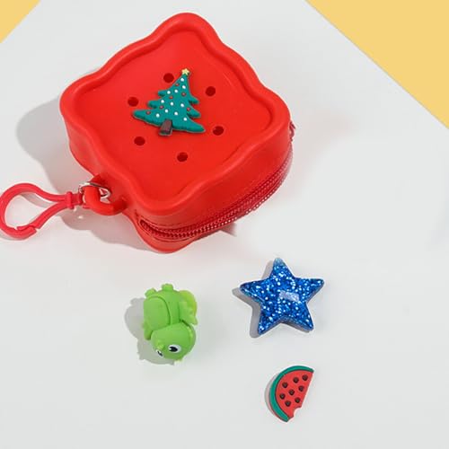 Soft Silicone Zipper Coin Purse Lovely Cartoon Hole Design Miniature Wallet Children's Storage Pouches Organizers4