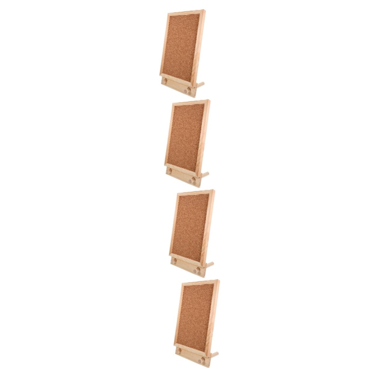 Angoily 4 Tablero de Corcho de Escritorio con Soporte Tablero de Anuncios Compacto para Notas y Fotos Diseño para Oficina y