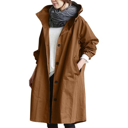 Manteau à capuche femme ample qui protège du vent glacial et habille les tailles XXXXXL